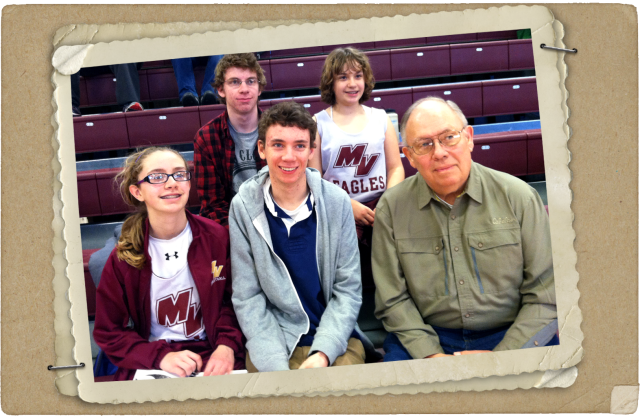 Grandpa and the grandkids 