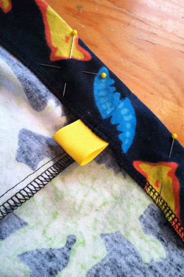 Each pant gets a ribbon "tag" at the center back so everyone knows front from back!